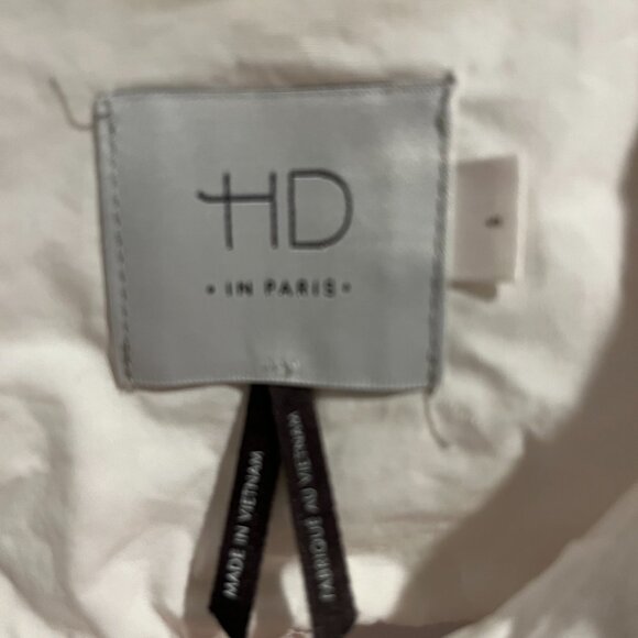 Anthropologie HD in Paris White Lace Poplin Swing Dress - Picture 5 of 7